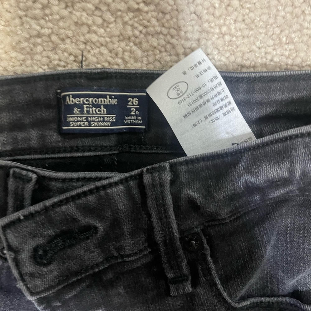 Abercrombie & Fitch Women's Super Skinny Jeans - Dark Gray